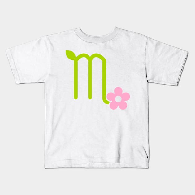 Floral Scorpio Kids T-Shirt by CoreyUnlimited